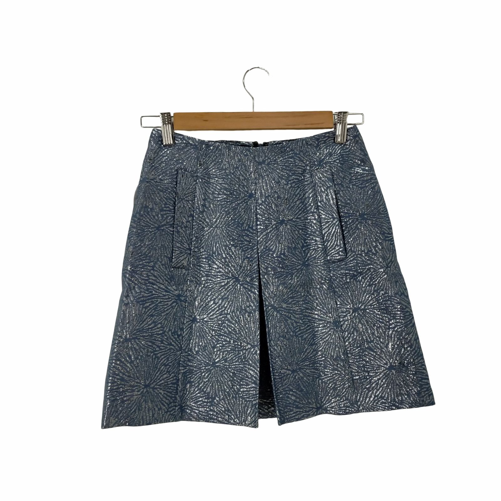 ヴァネッサセワード VANESSA SEWARD ラメ総柄 センタープリーツ ミニ  