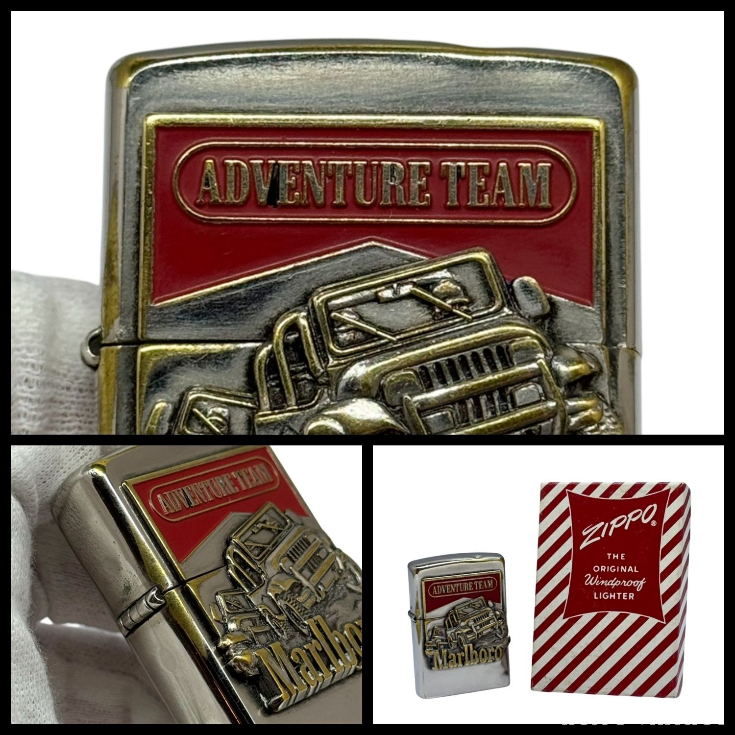 Zippo ジッポー Marlboro ADVENTURE TEAM 98年 シルバー USA製 米国製 