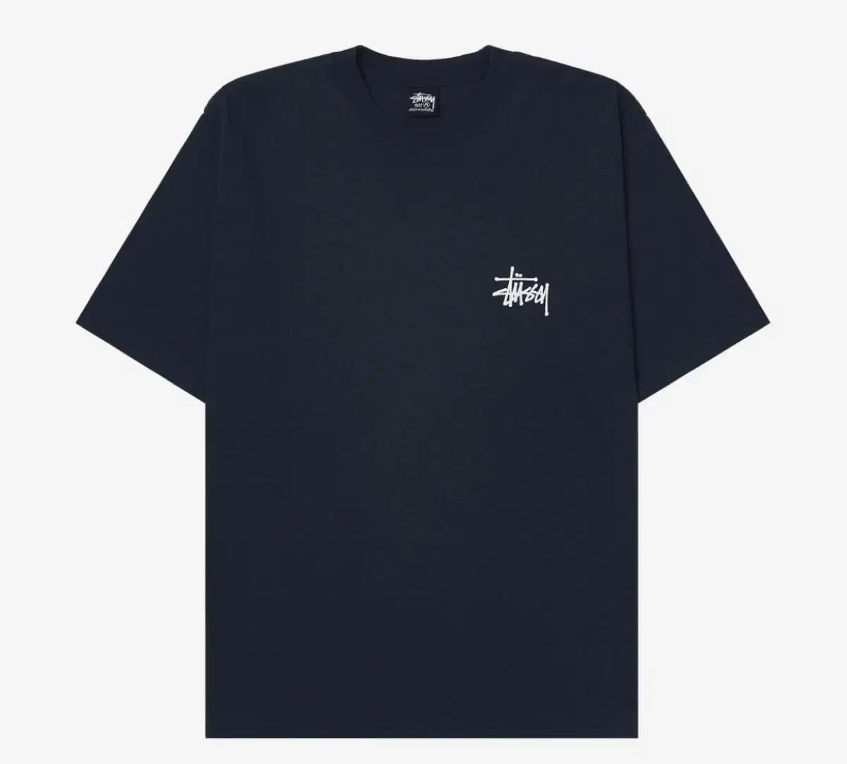 ほぼ新品 M STUSSY(ステューシー) ネイビー ベーシック Tシャツ