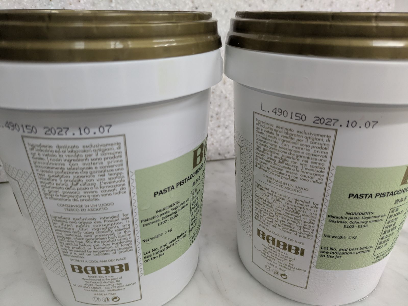 BABBIピスタチオペースト バビ 1キロ3個セット 新 モデル