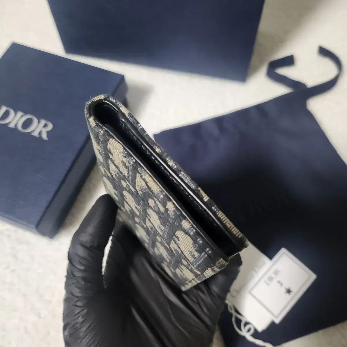 ✨極美品 現行 付属品完備✨ディオール 二つ折り オブリーク
