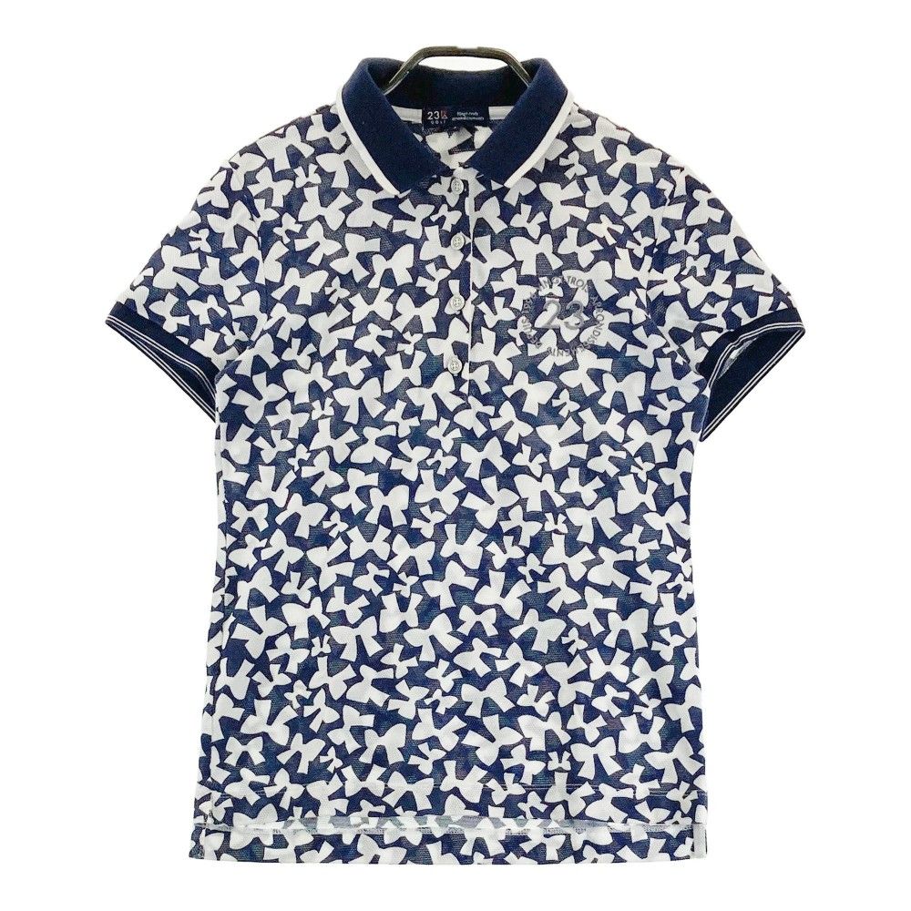 23区GOLF ニジュウサンクゴルフ 半袖ポロシャツ ストライプ柄