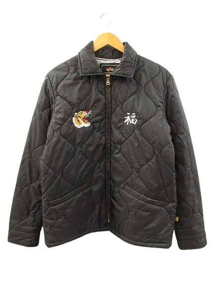 ALPHA INDUSTRIES ブラックキルティングジャケット　ベトジャン ALPHA INDUSTRIES ブラックキルティングジャケット ベトジャン