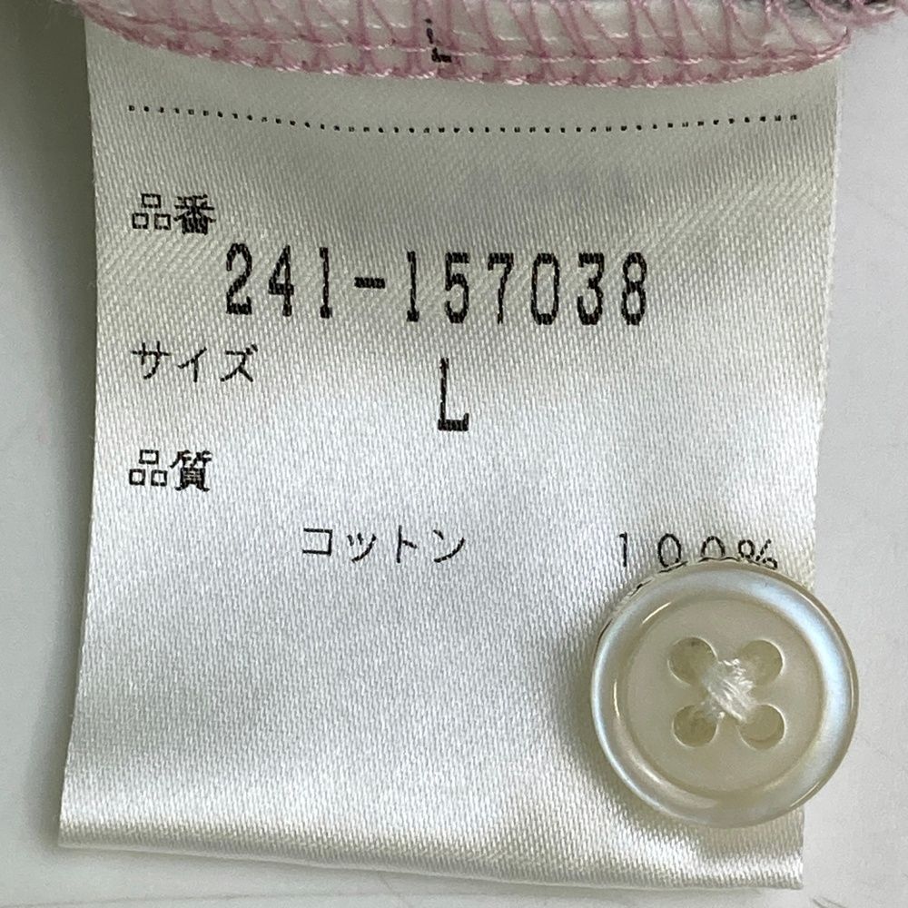 サイズ：L CALLAWAY キャロウェイ 半袖ポロシャツ 花柄 ピンク系