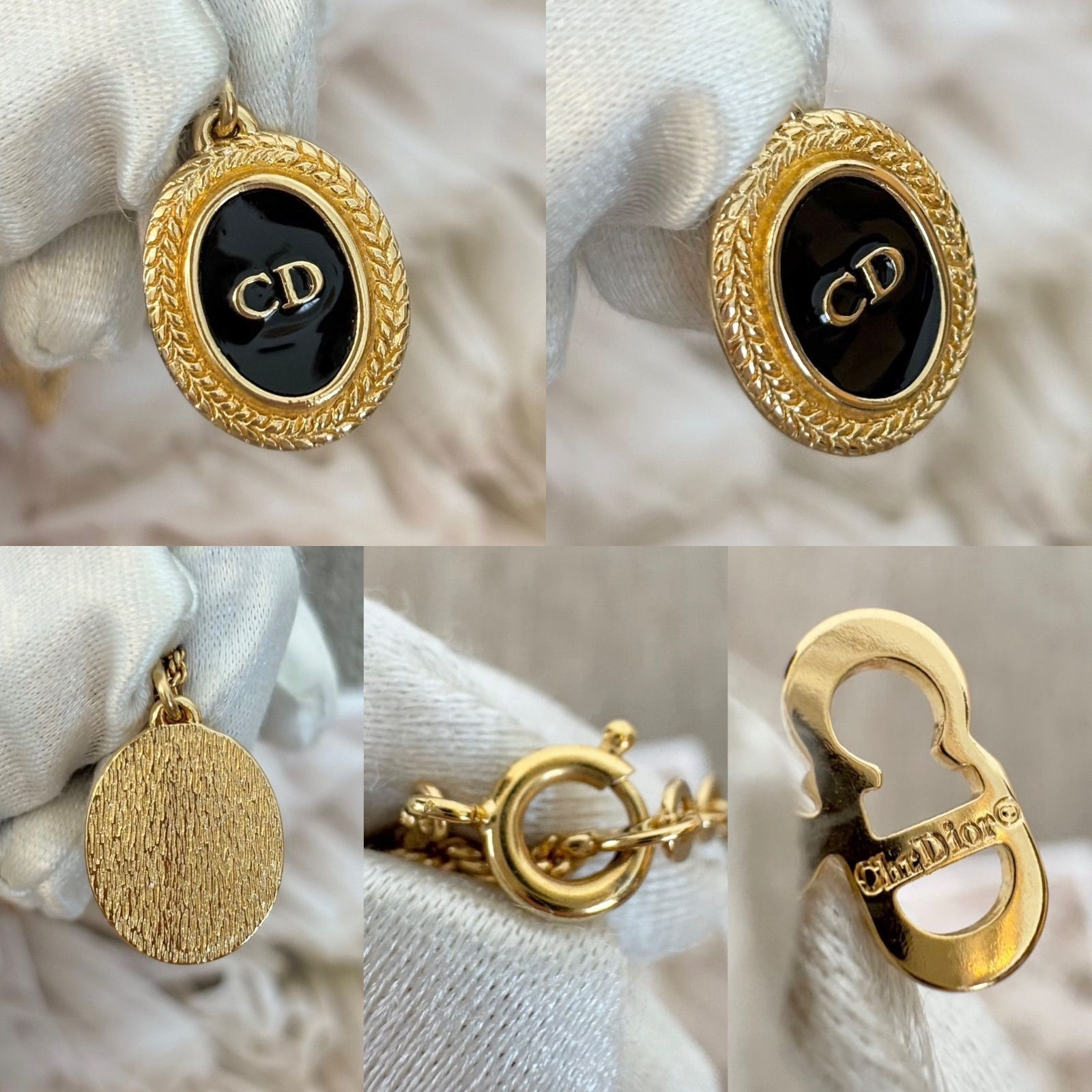 極美品　Christian Dior ネックレス　ゴールド 極美品】クリスチャンディオール ネックレス CDロゴオーバル GP