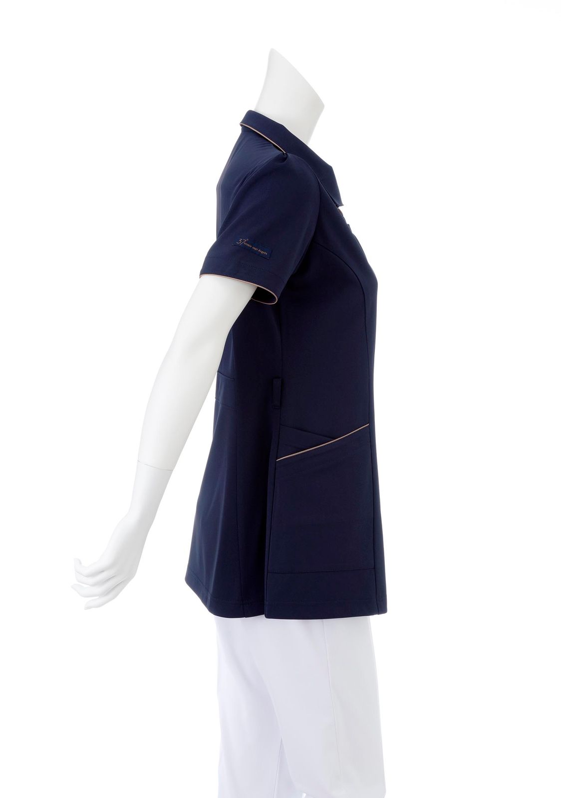 ナガイレーベン チュニック AY-3787 ネイビー ベージュ STEELWINDOWSANDDOORS_COM