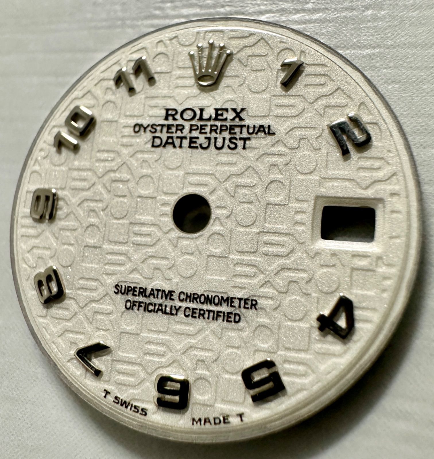 状態良好 純正パーツ ROLEX ロレックス デイトジャスト 白 コンピューター  文字盤 ダイヤル 69173 79173 69174 79174 文字盤径19.5mm レディース アラビア 時計