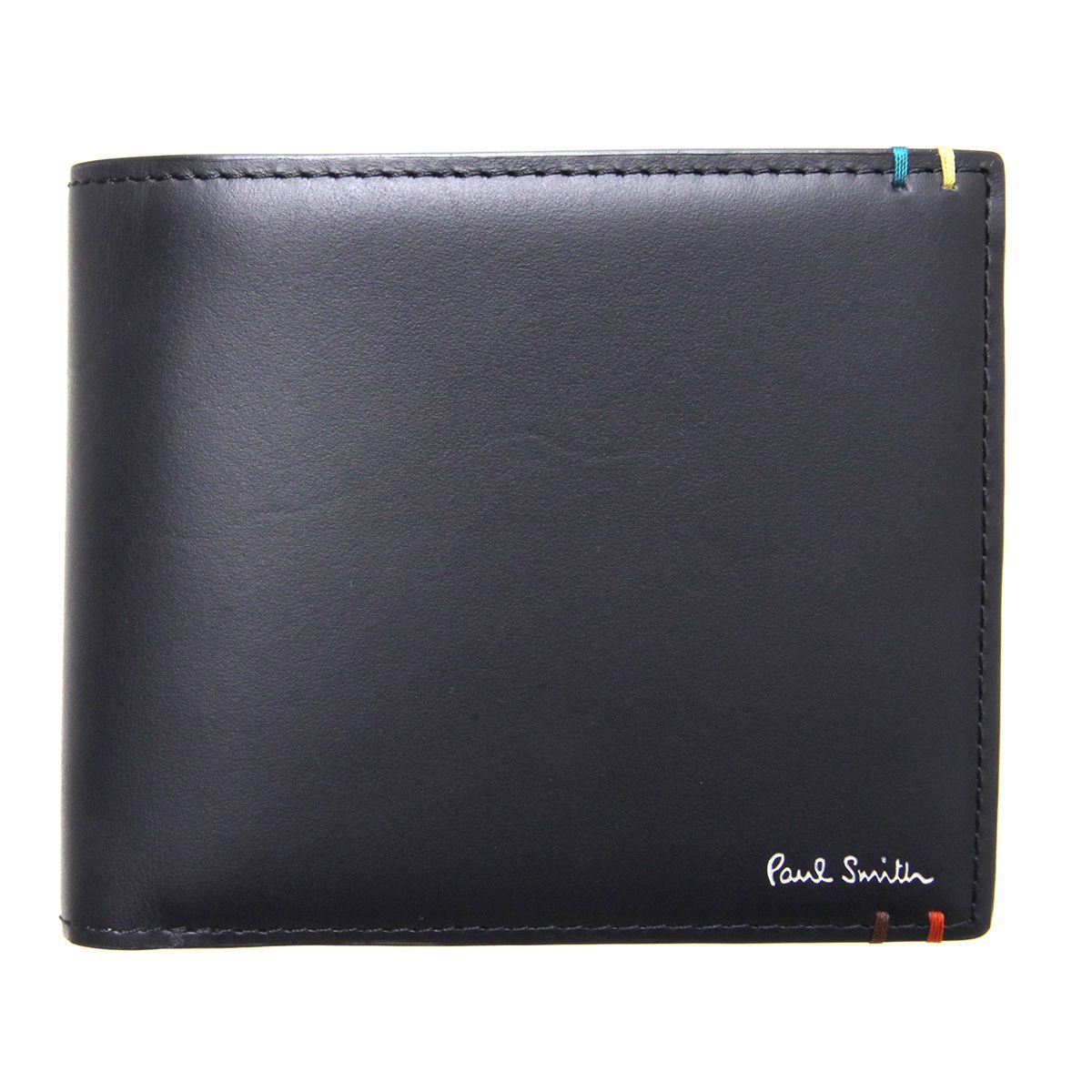 【未使用】ポールスミス ハイライト ステッチ 三つ折り 財布 ブラック Paul Smith 財布 ハイライトステッチ 3つ折り財布 / 885732 W263