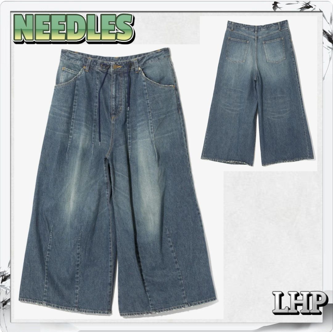 正規品 LHP NEEDLES ニードルズ デニム素材 ワイドパンツ