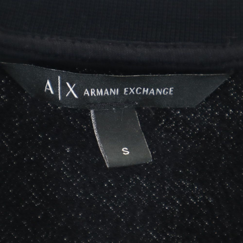 アルマーニエクスチェンジ 長袖 スウェット トレーナー S 黒 ARMANI EXCHANGE レディース 古着 【240415】