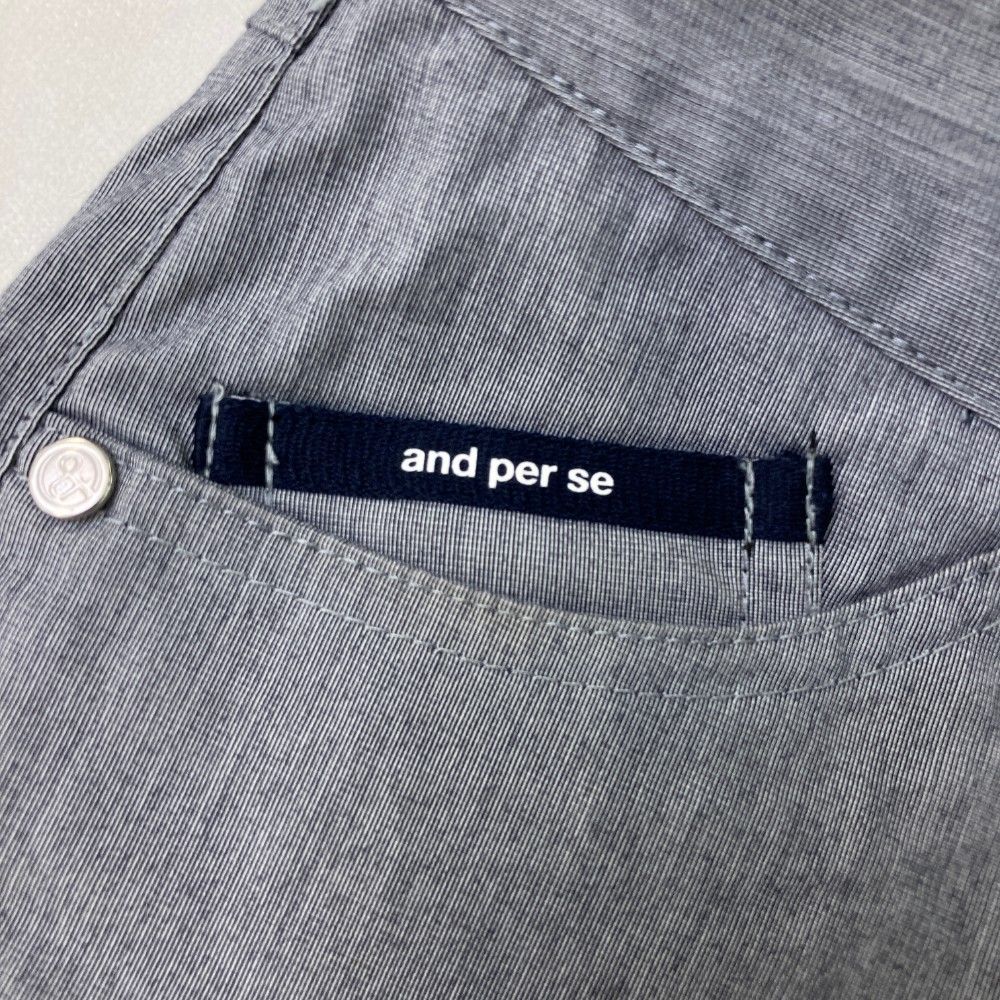 and per se アンパスィ ストレッチパンツ レディース ネイビー L and per se 40％OFF！セール！ アンパスィ/and (春夏モデル