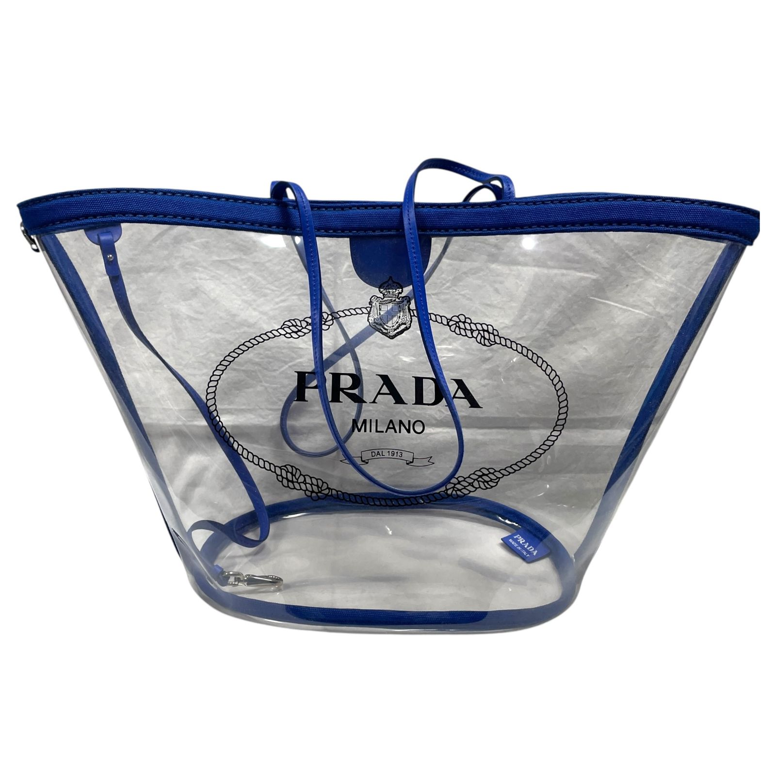 ◇中古品◇ PRADA プラダ プレックス カナパ クリア ブルー トート 