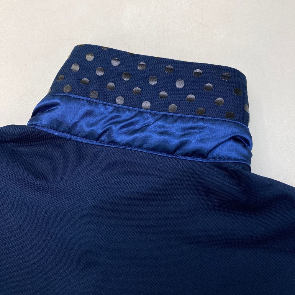 サイズ：5 RUSSELUNO ラッセルノ 半袖ポロシャツ ドット柄 ネイビー系