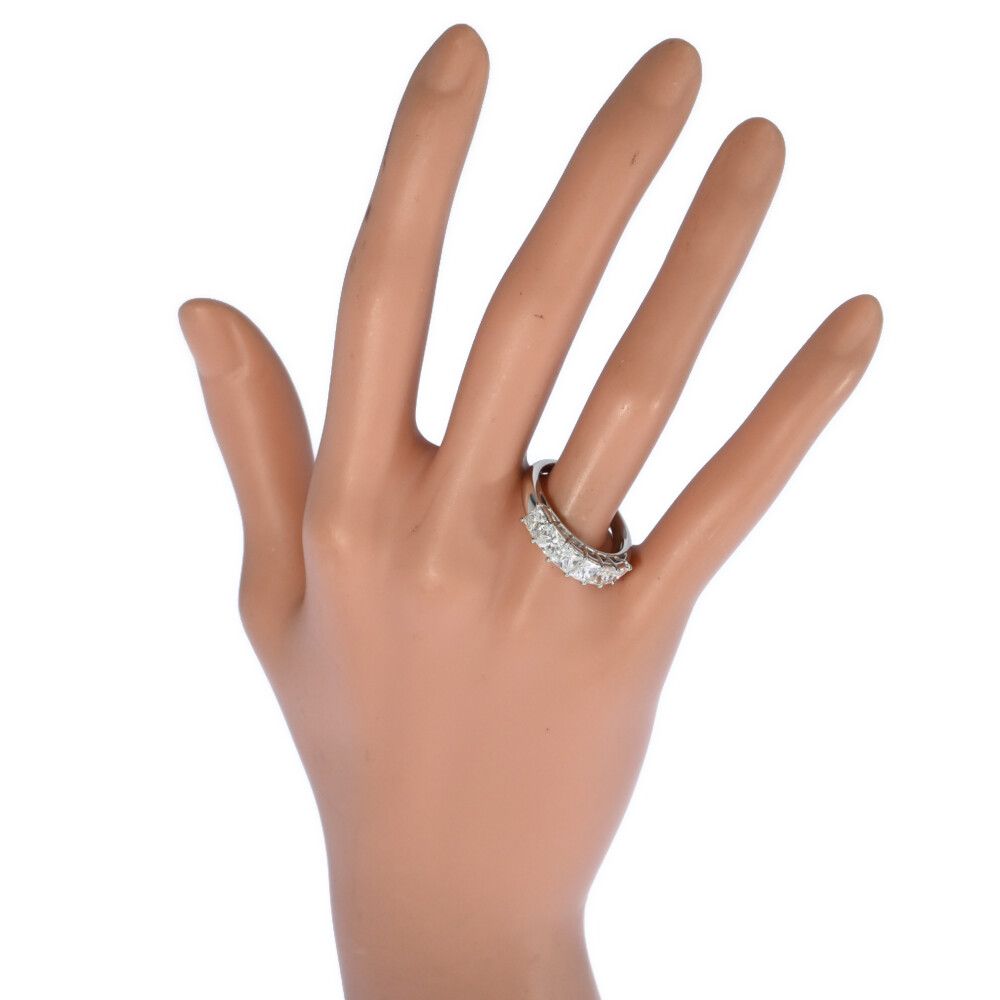 2.27ct 一文字 6P･レクランギュラー ダイヤモンド リング･指輪 Pt900-7.6g 16.5号 56.5 プラチナ プレゼント 記念日 ♀ S レディース 589713 SIROKUMA-CORPORATION_COM