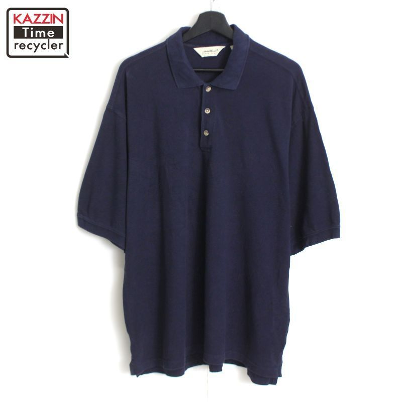 00s Eddie Bauer 無地 半袖ポロシャツ メンズ 表記XLサイズ