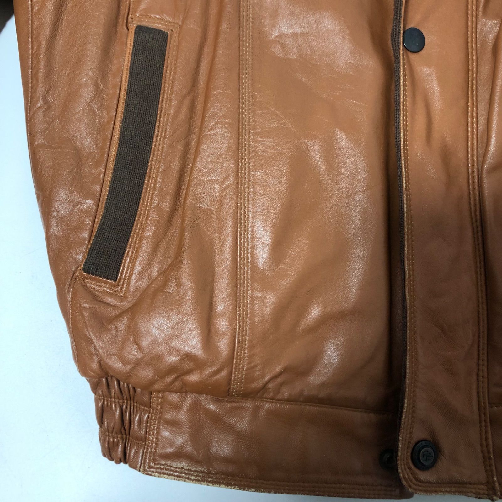 本皮 ジャケット 茶色 バルマン M1129-38-3 BALMAIN バルマン 革ジャン レザー ジャケット 羊革