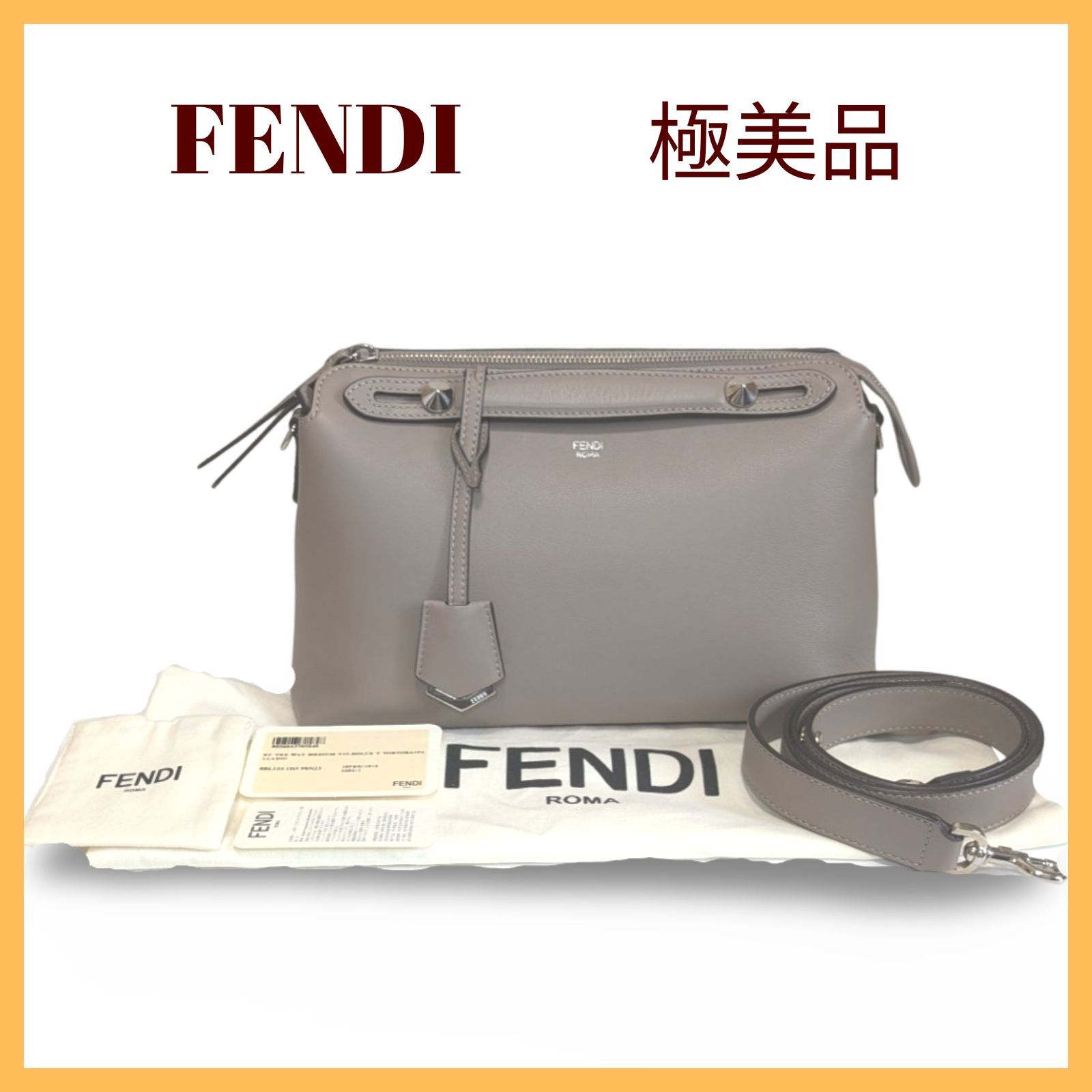 極美品】FENDIフェンディ バイザウェイミディアム 2wayハンドショルダーバッグ ダブグレー - メルカリ