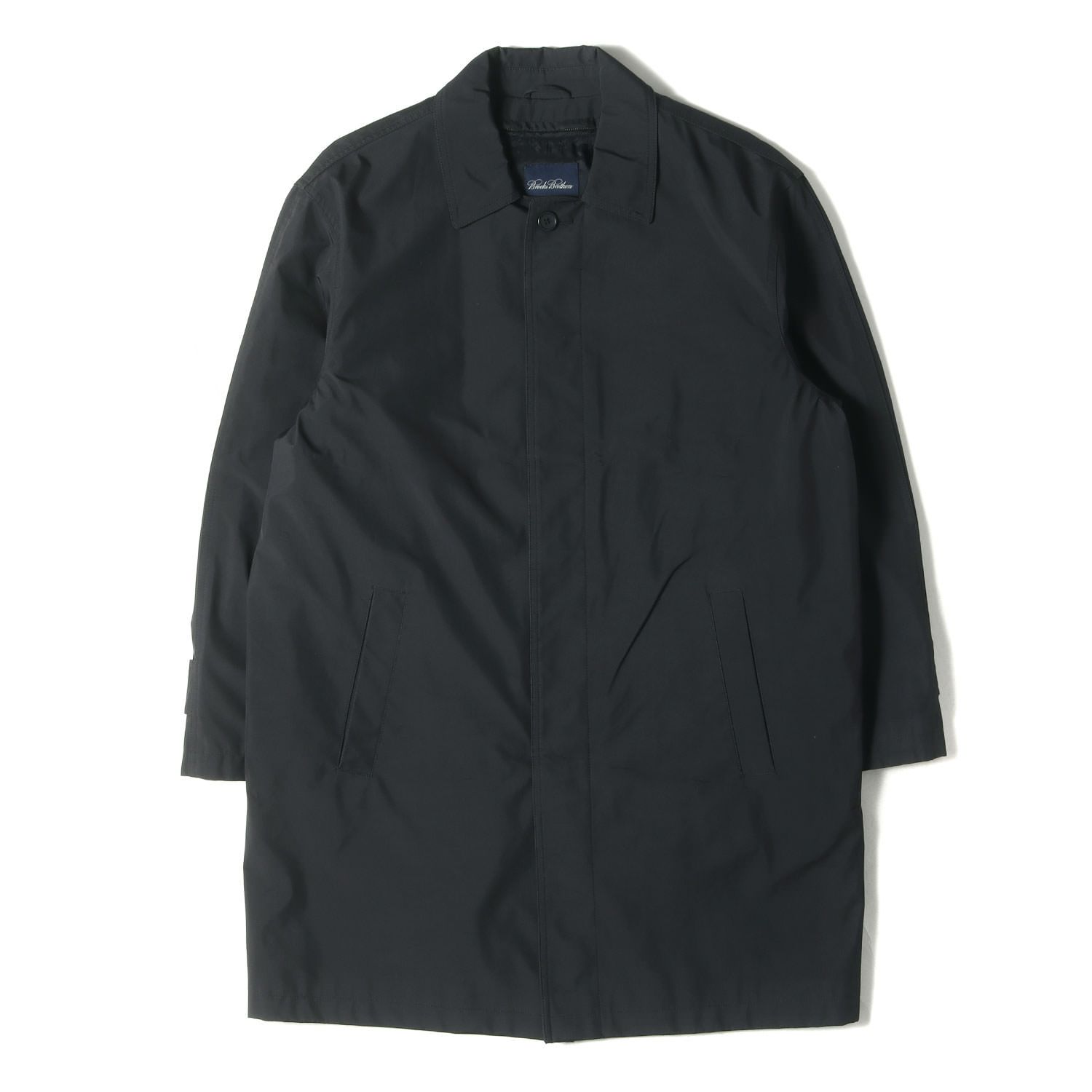 ブルックスブラザーズ　ロロピアーナ ステンカラーコート　ブラックM ブルックスブラザーズ ロロピアーナ ステンカラーコート