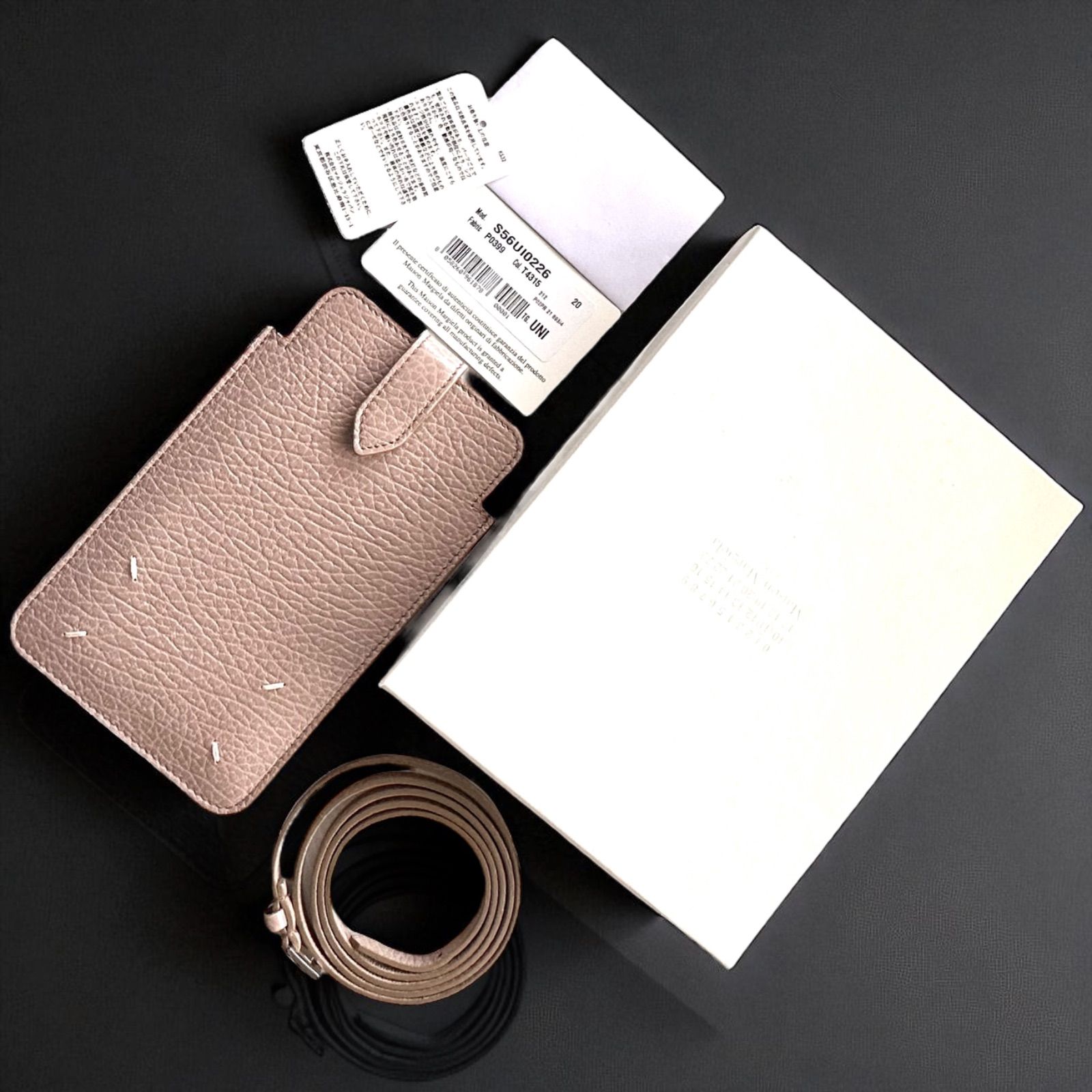 美品】Maison Margiela メゾンマルジェラ スマホショルダー ベージュ系 