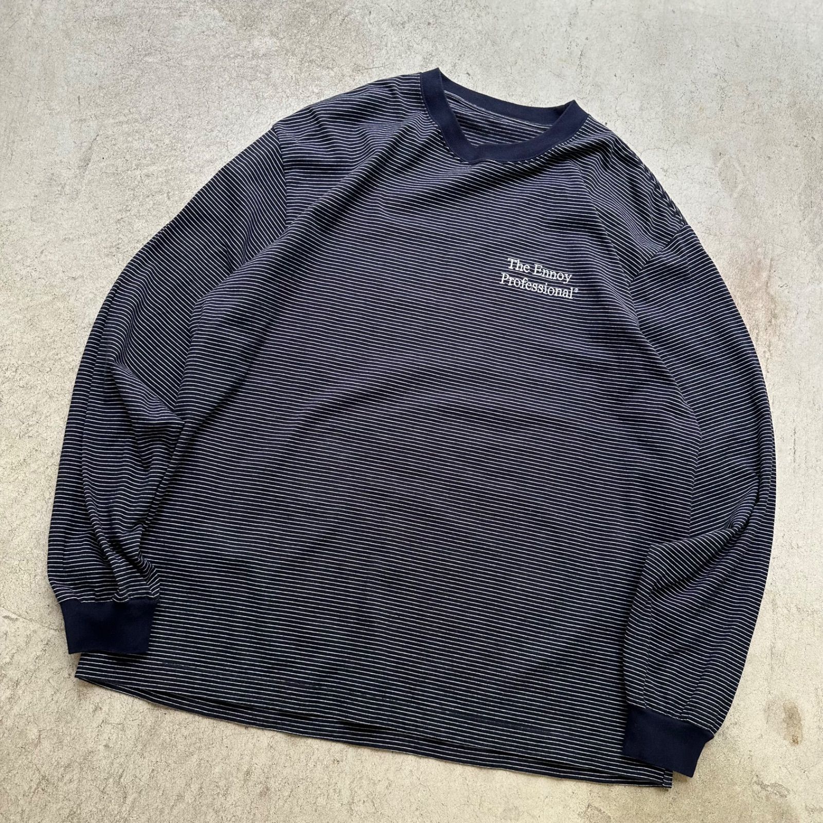 美品 ENNOY L/S BORDER T-SHIRTS M ネイビー エンノイ スタイリスト私物 - メルカリ