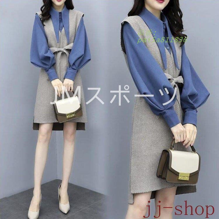 セットアップ 2点セット レディース 40代 春夏 通勤 パフスリーブ カジュアル 韓国風 オシャレ ビジネススーツ オフィス ゆったり 長袖 pai5a811836