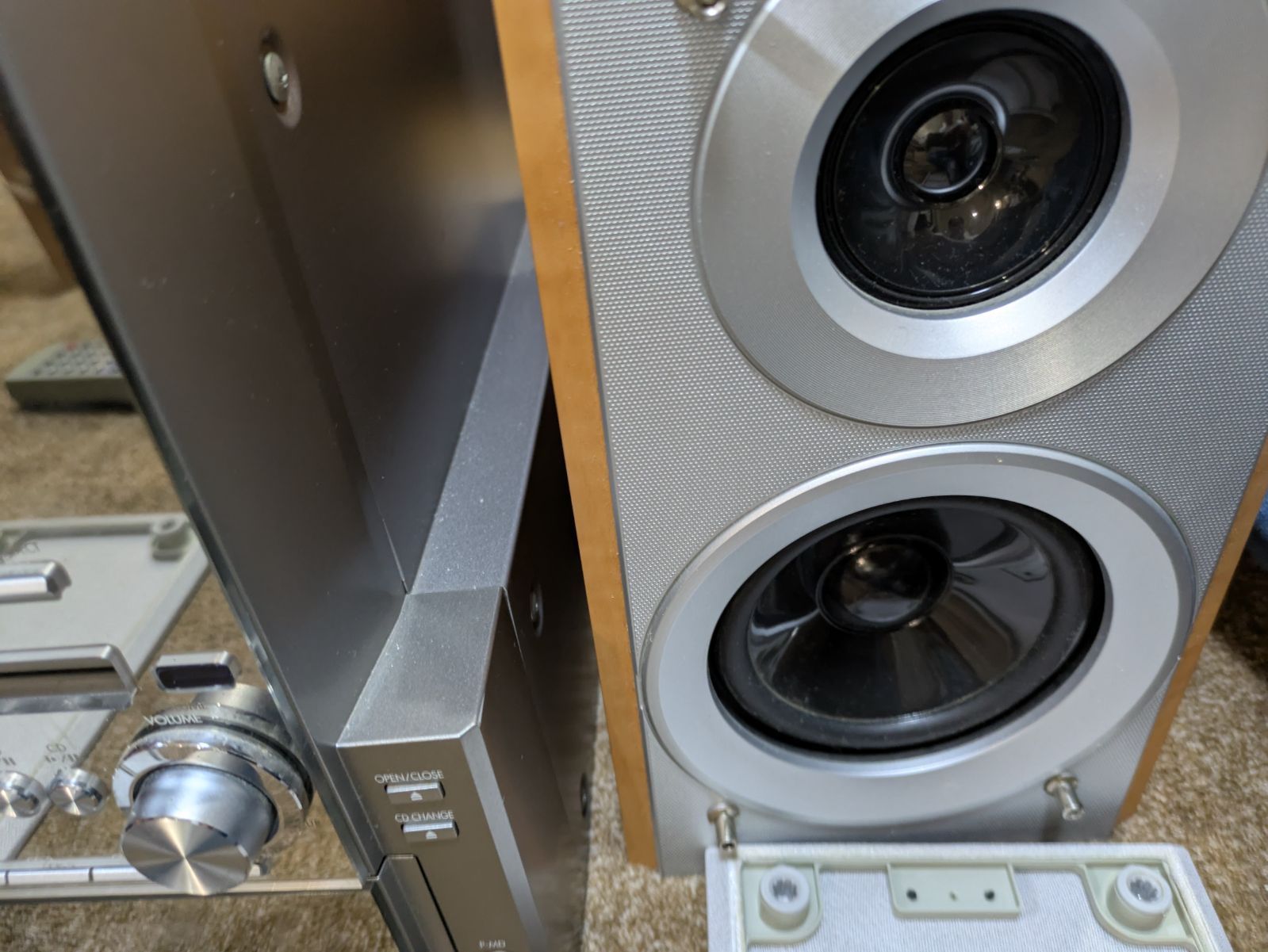 整備済 Panasonic MD/CD/カセットステレオシステム SA-PM57MD、SB