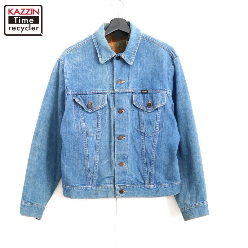 70s Wrangler ライナー付き デニムジャケット メンズ Mサイズ相当