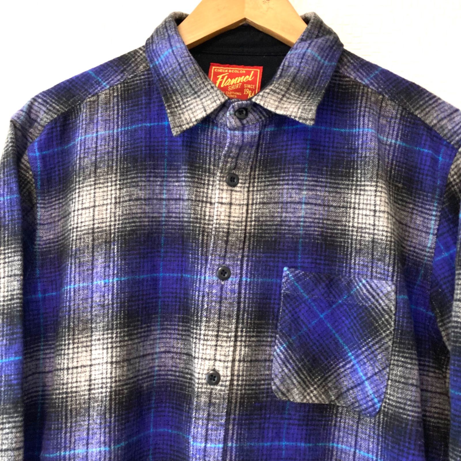 80s 90s ヴィンテージ！(^w^)b UNIQLO ユニクロ Flannel shirt