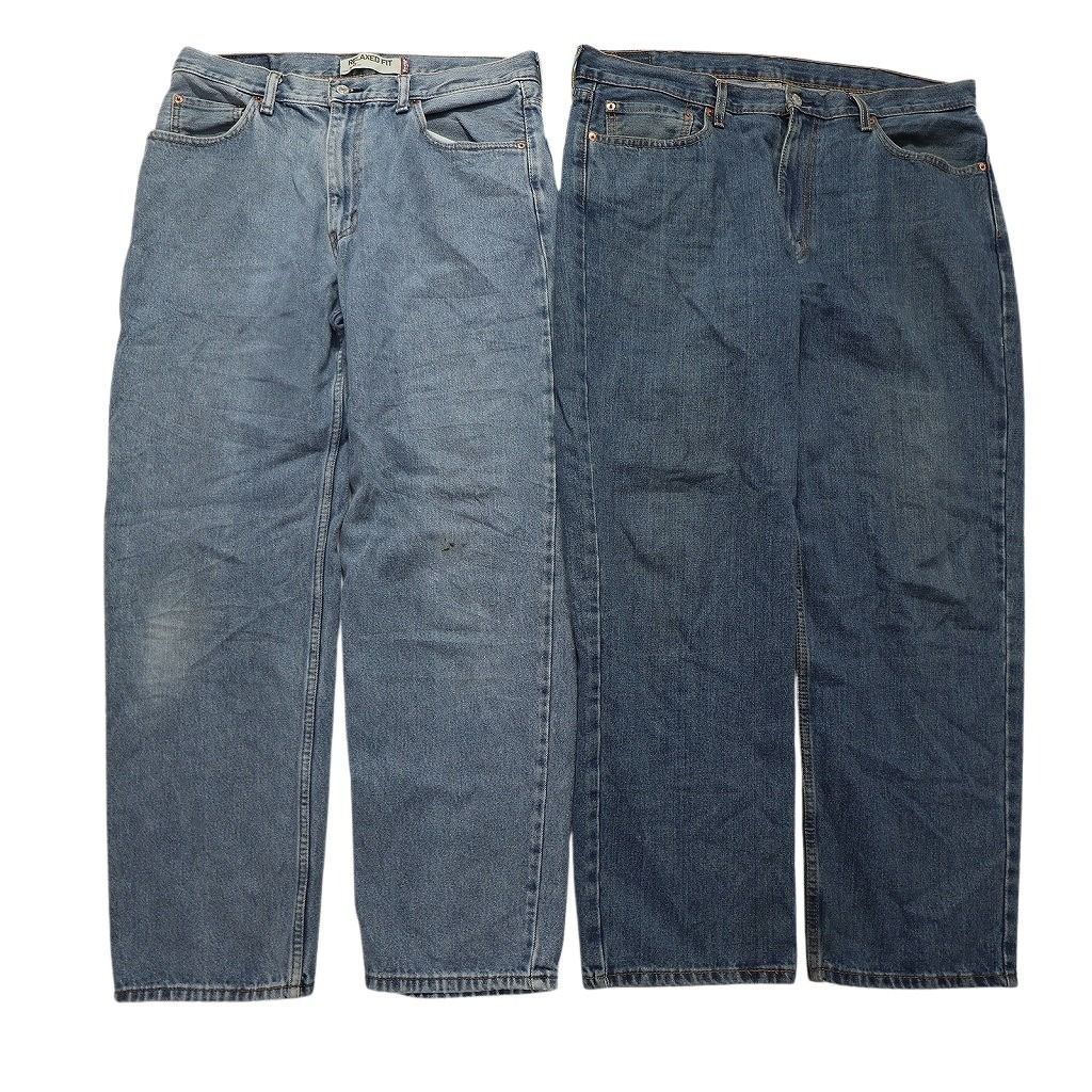 人気の新商品が続々入荷。 古着卸 リーバイス 550 デニム パンツ 8枚セット メンズ 36 38 インディゴブルー ブラック グランジ 古着 NC1263