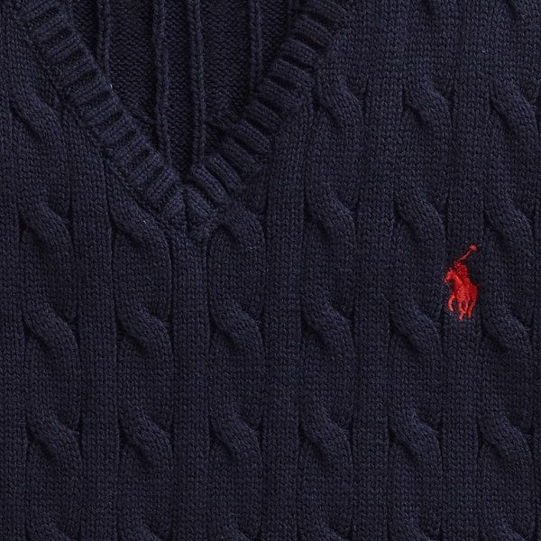 ラルフローレン ケーブル編みVネックベストII