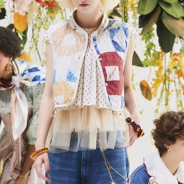 福袋 バースデイ Top Frill 23SS ロドリリオン RhodolirioN - Dobby Cut & Tulle シャツ+ブラウス(半袖+袖なし)
