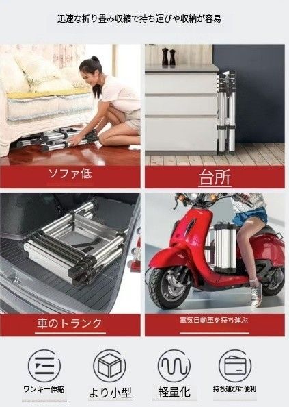 掃除 厚みのある伸縮式はしご