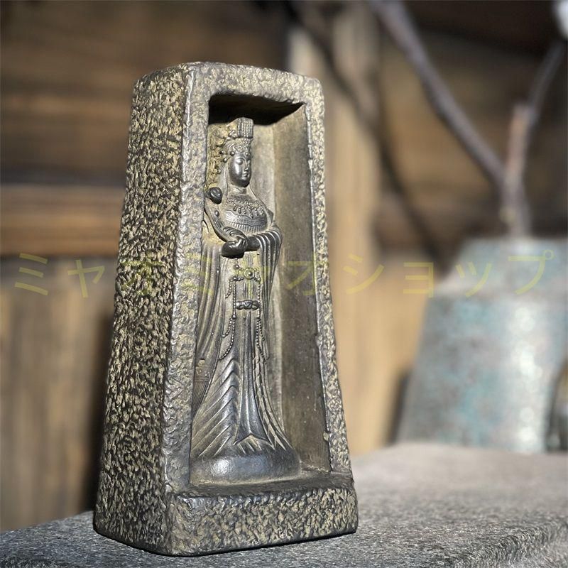石仏 石像 媽祖 海神聖母 供養 祈福禅意 客間 玄関 卓上 装飾品工?品 置物