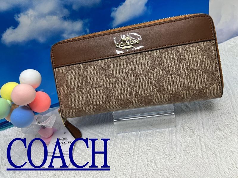 COACH 財布 コーチ 長財布 シグネチャー アコーディオン ラウンドファスナー アウトレット 財布 レディース プレゼント 贈り物 長財布  レディース 新品未使用 ファッション ブランド A016 F76873 11UAA - メルカリ