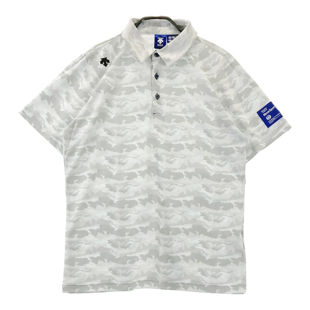 サイズ：L DESCENTE GOLF デサントゴルフ 半袖ポロシャツ 迷彩