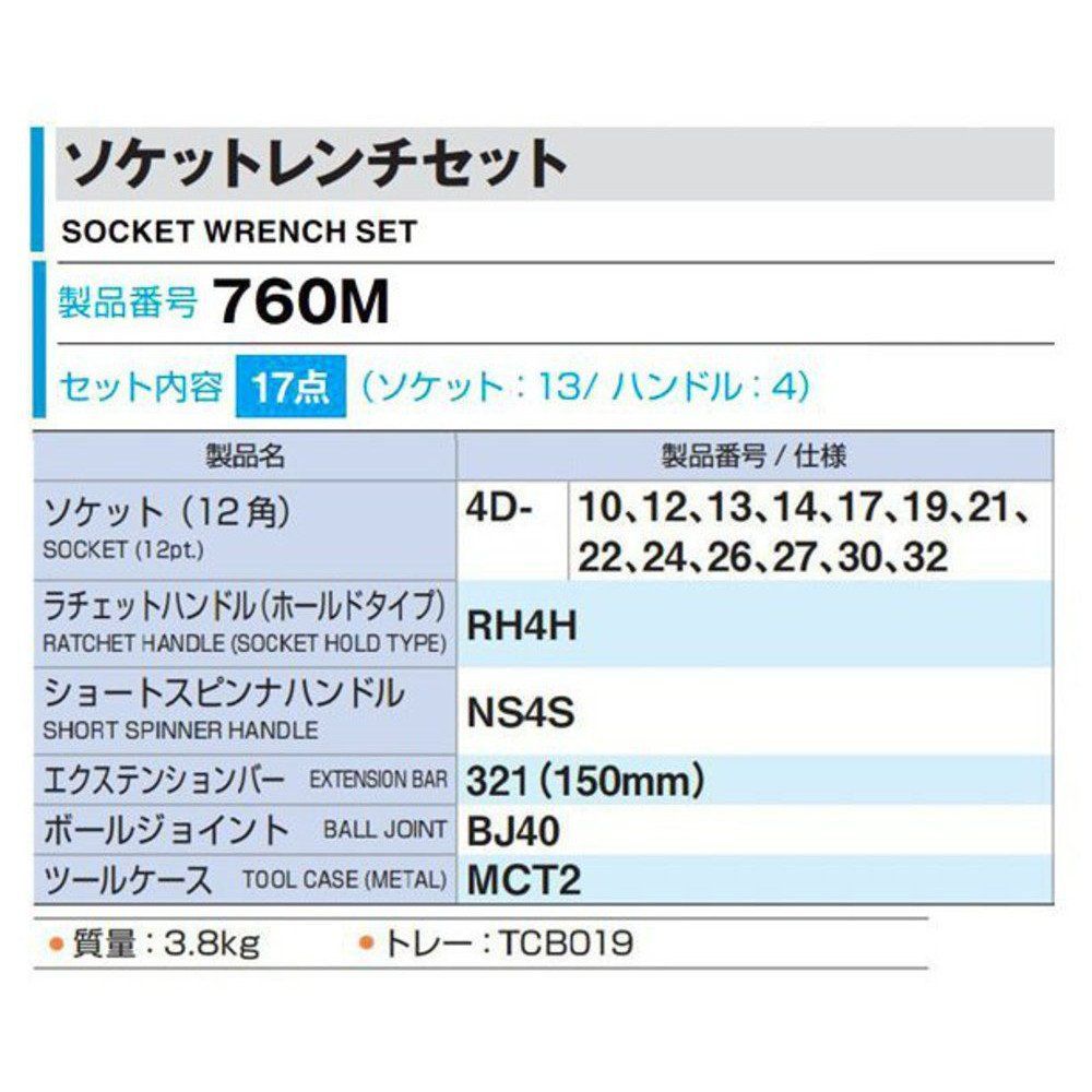 数量限定】760M 差込角12.7mm1/2