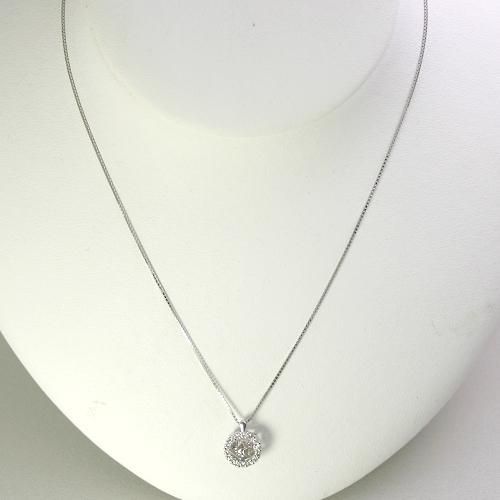 ダイヤモンド ネックレス プラチナ 一粒 0.25ct 鑑定書付 0.25ctup F  