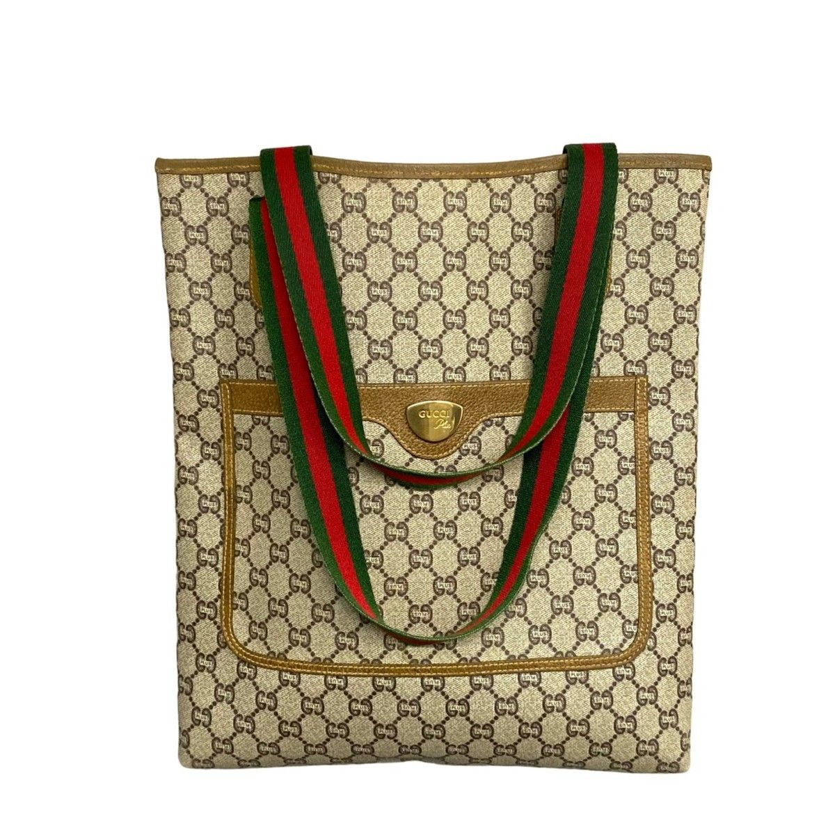 美品 GUCCI グッチ ヴィンテージ グッチプラス GG 柄 シェリーライン