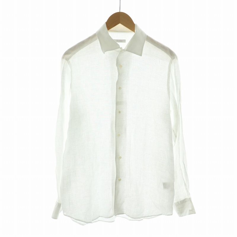 ARCODIO アルコディオ リネン長袖シャツ 白 40 (Lサイズ) ARCODIO