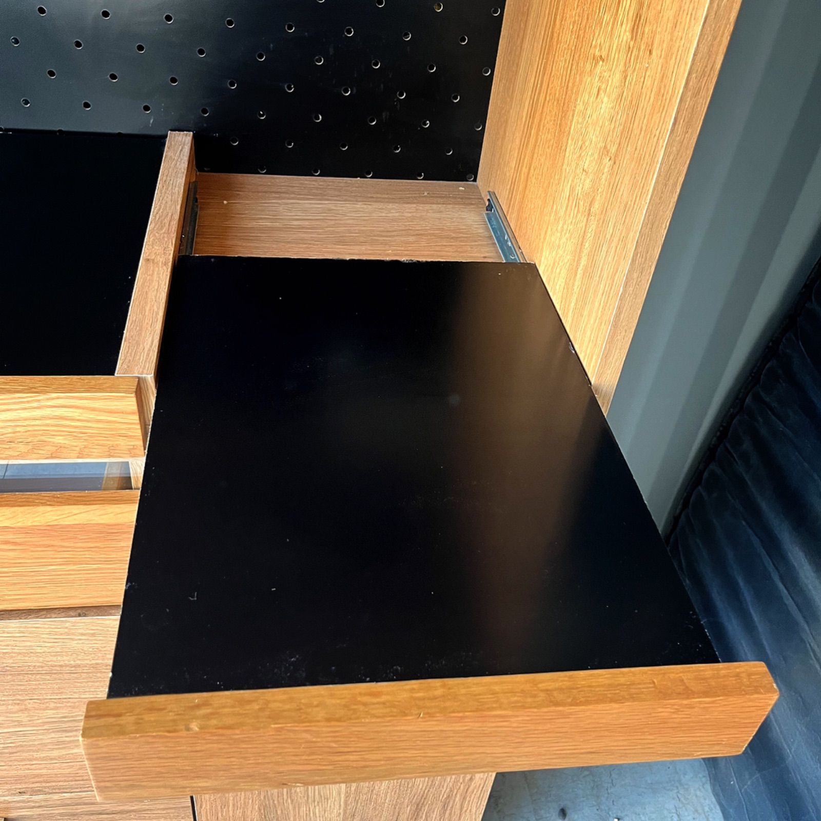 取付無料！東馬 大川家具 OCTA105 北欧風天然木ナチュラルキッチンボード✨