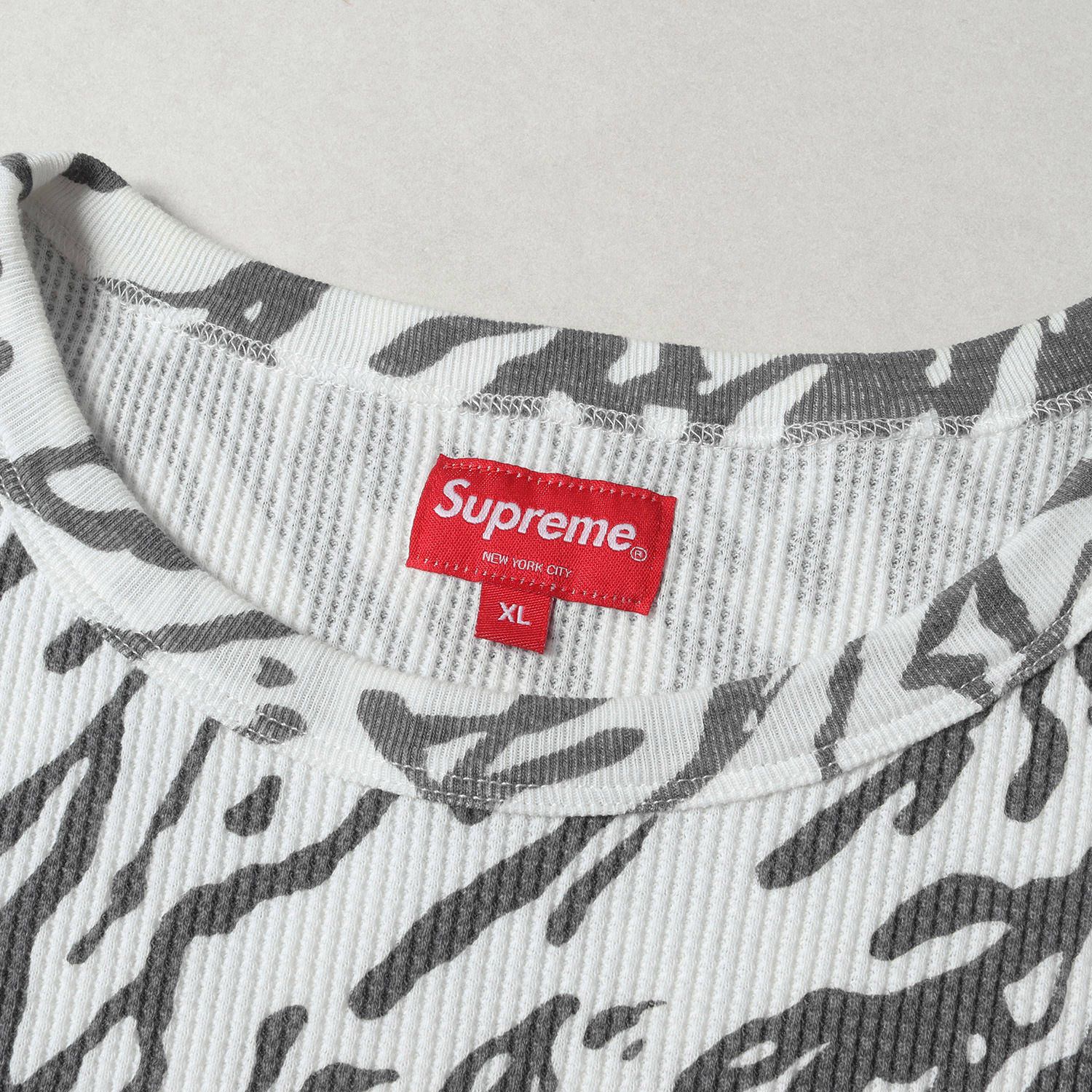 美品 Supreme シュプリーム Tシャツ ドリップ柄 サーマル ロング