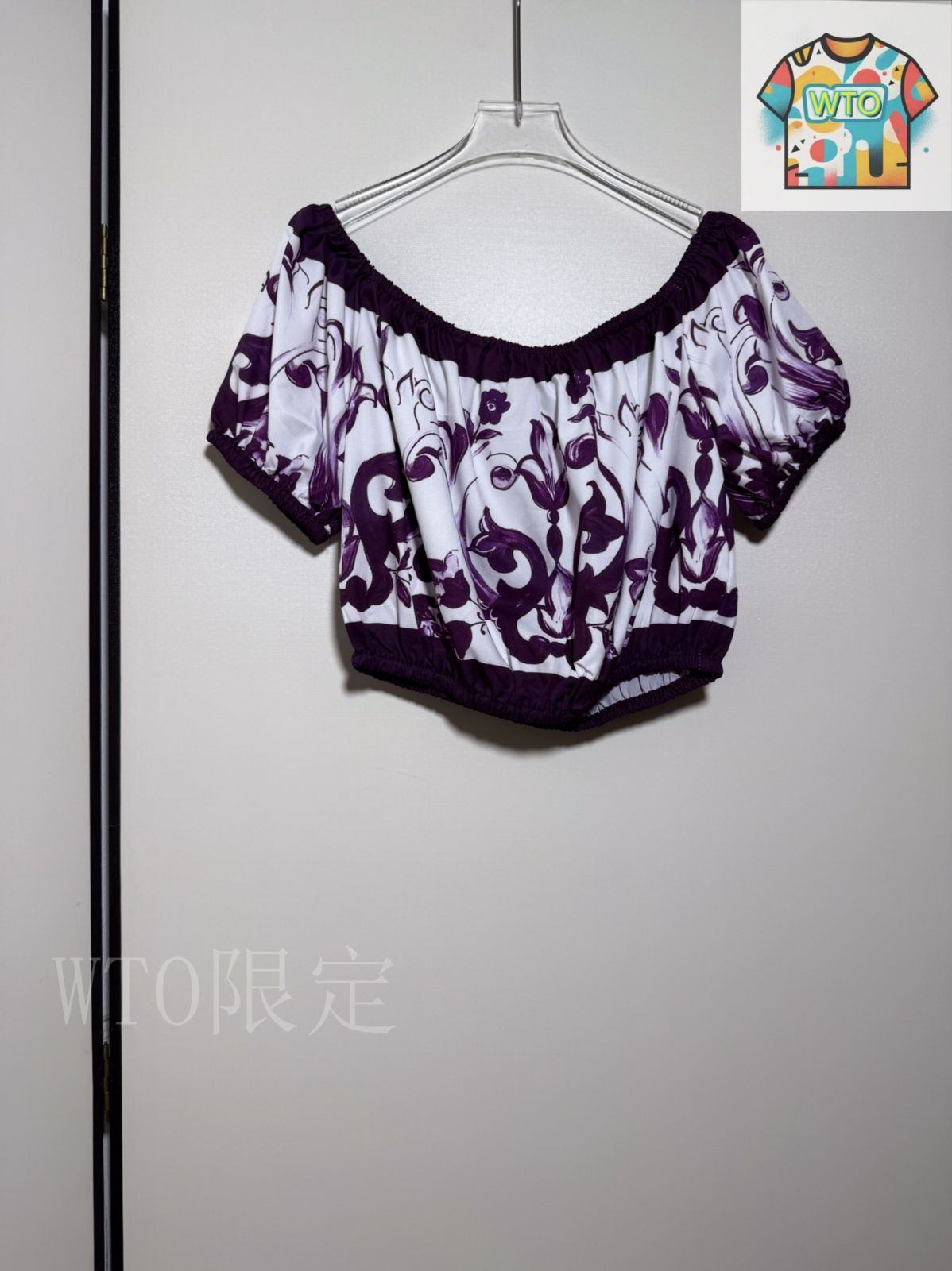 今日特価】Dolce&Gabbana Purple Majolica Off-Shoulder Skirt