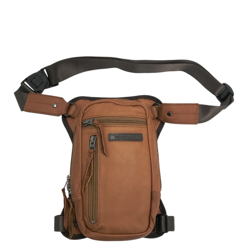 KUSHITANI クシタニ K-3578 レザー 2way レッグバッグ2 ブラウン