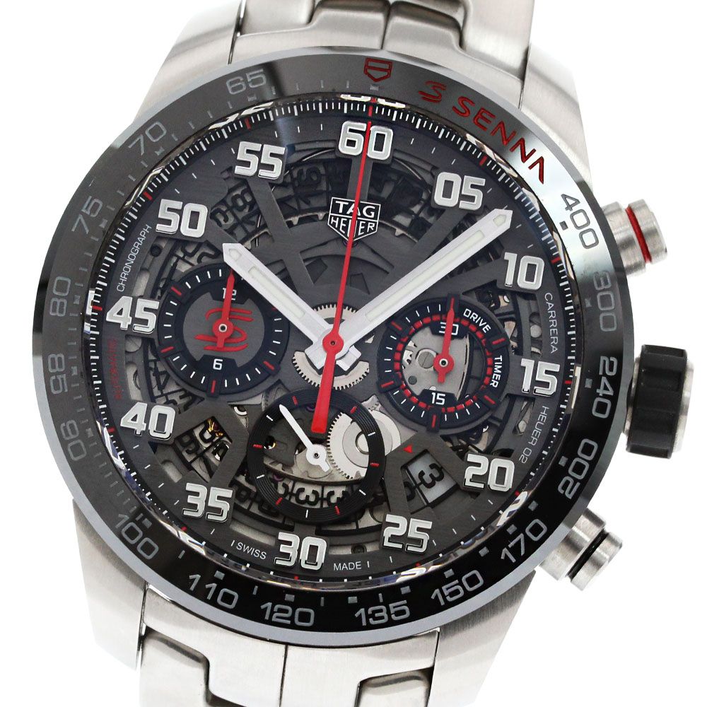 タグホイヤー TAG HEUER CBG2013.BA0657 カレラ アイルトン・セナ スペシャルエディション クロノグラフ デイト 自動巻き メンズ良品箱・保証書付き_846378