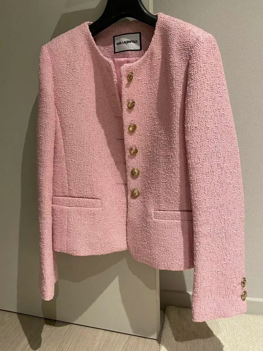 レディース Karl Lagerfeld(カールラガーフェルド) ピンク ツイード 