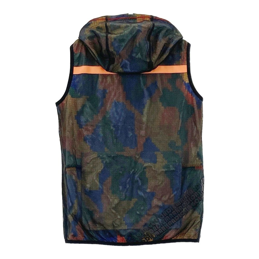 現状渡し サイズ 36 MARK-LONA マークアンドロナ メッシュ切替 リバーシブル ジップベスト 総柄 ブラック系 240101523254 ゴルフウェア レディース ストスト