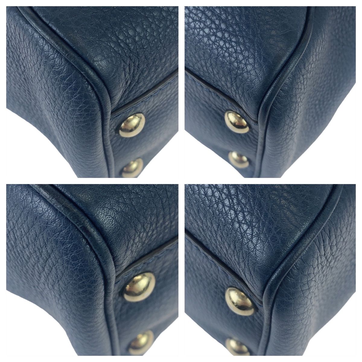 美品 GUCCI グッチ バンブー ショッパースモール ネイビー 紺色 美品 GUCCI グッチ バンブー ショッパースモール ネイビー 紺色