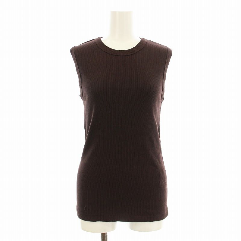 ドゥーズィエムクラス DEUXIEME CLASSE 24SS dignity sleeveless プルオーバー リブ タンクトップ カットソー ノースリーブ F 茶 ブラウン 24070500714010 |KU