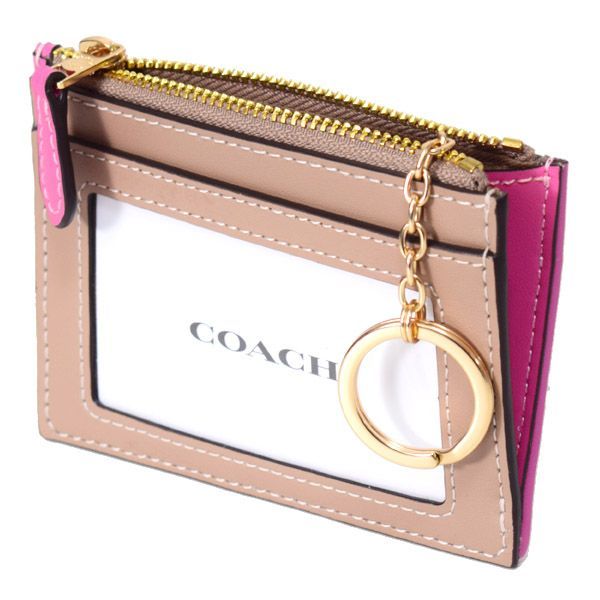 コーチ コインケース COACH キャンバス レザー プレイド チェック