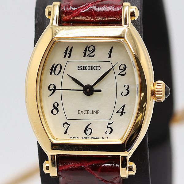 デッドストック級 保/箱付 稼動 美品セイコー エクセリーヌ 4N21-5270